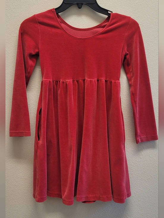 Hanna Andersson Other - Hanna Andersson Girls' Red Velvet Long-Sleeve Dress 6